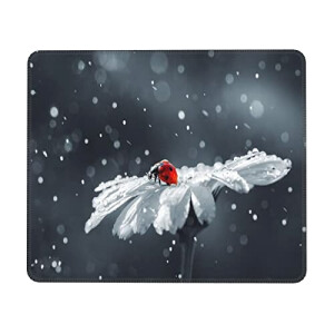 Tapis de souris Coccinelle sur marguerite 17.8x21.8 cm