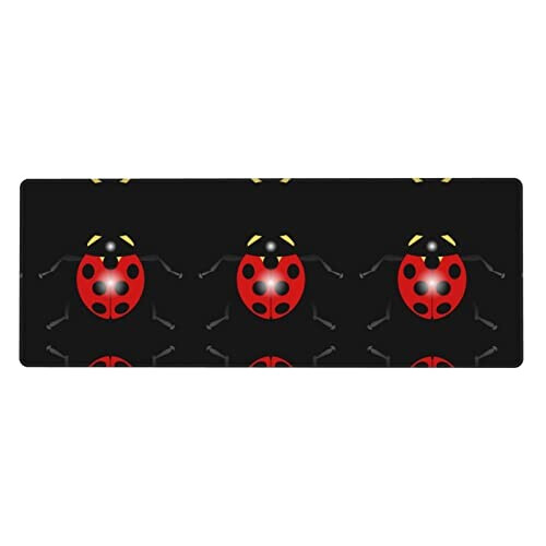Tapis de souris Coccinelle noir 80 x 30 31.5x11.8 cm