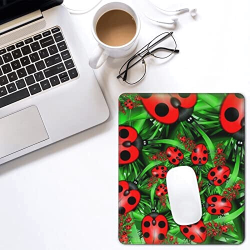 Tapis de souris Coccinelle noir 18x22 cm variant 2 