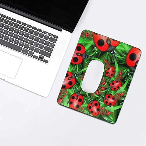 Tapis de souris Coccinelle noir 18x22 cm variant 4 