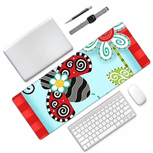 Tapis de souris Coccinelle noir 80 x 30 80x30 cm variant 7 