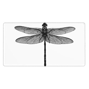 Tapis de souris Libellule noir XXL 29.5x39.7 cm
