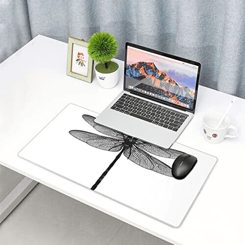 Tapis de souris Libellule noir XXL 29.5x39.7 cm variant 6 