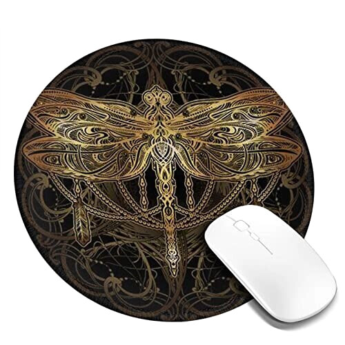 Tapis de souris Libellule noir 20.3x20.3 cm variant 0 
