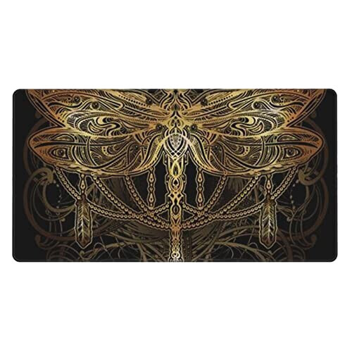 Tapis de souris Libellule noir XXL 75x40 cm