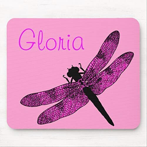 Tapis de souris Libellule rose