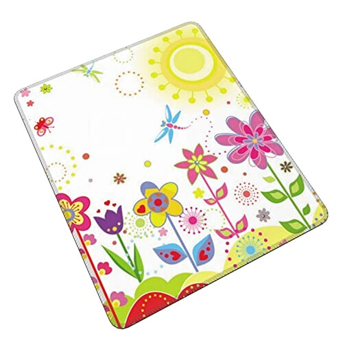 Tapis de souris Libellule sun butterflies fleurs pour chambre d'enfant 18x22 cm variant 0 