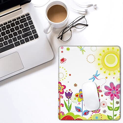 Tapis de souris Libellule sun butterflies fleurs pour chambre d'enfant 18x22 cm variant 6 