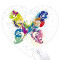 Tapis de souris Papillon multicouleur 22x20 cm - miniature