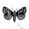 Tapis de souris Papillon multicouleur 22x20 cm - miniature