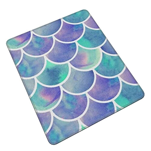 Tapis de souris Sirène Écailles de aquarelle arc-en-ciel 18x22 cm variant 0 