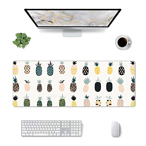 Tapis de souris Ananas noir 80 x 30 80x30 cm variant 1 