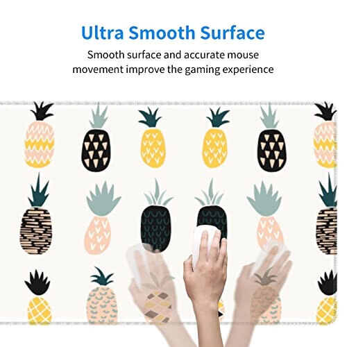 Tapis de souris Ananas noir 80 x 30 80x30 cm variant 4 
