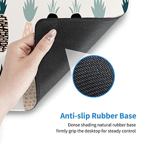 Tapis de souris Ananas noir 80 x 30 80x30 cm variant 5 