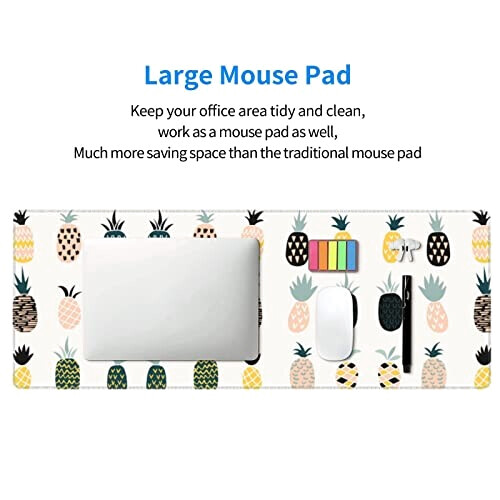 Tapis de souris Ananas noir 80 x 30 80x30 cm variant 6 