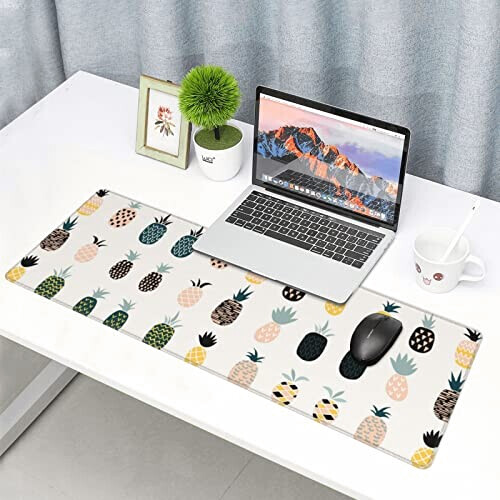 Tapis de souris Ananas noir 80 x 30 80x30 cm variant 7 
