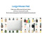 Tapis de souris Ananas noir 80 x 30 80x30 cm - miniature variant 7