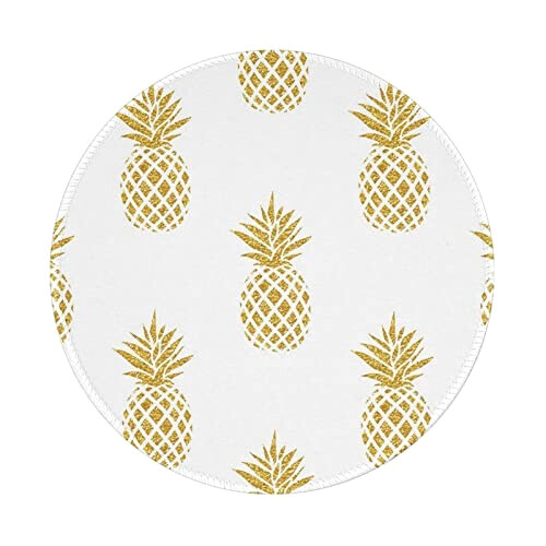 Tapis de souris Ananas doré 20.3x20.3 cm