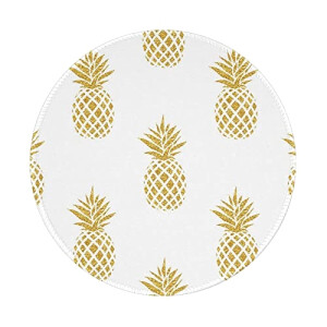 Tapis de souris Ananas doré 20.3x20.3 cm
