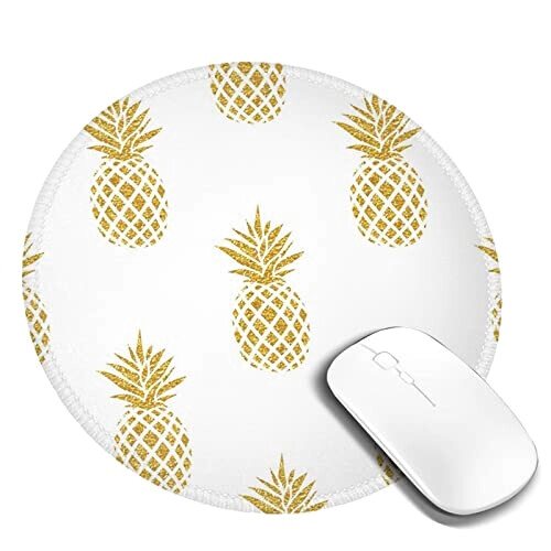 Tapis de souris Ananas doré 20.3x20.3 cm variant 0 
