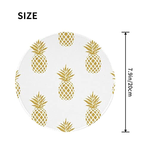 Tapis de souris Ananas doré 20.3x20.3 cm variant 1 