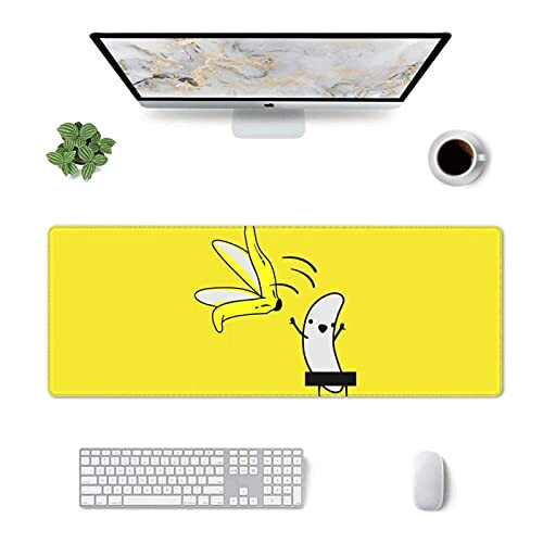 Tapis de souris Banane noir 30 x 80 30x80 cm variant 1 