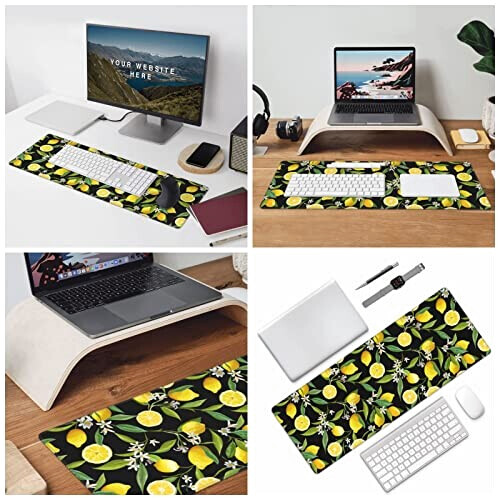 Tapis de souris Citron jaune variant 5 