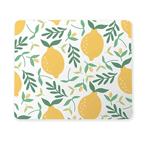 Tapis de souris Citron blanc 19.5x21 cm