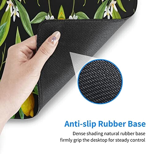 Tapis de souris Citron noir 80 x 30 80x30 cm variant 5 
