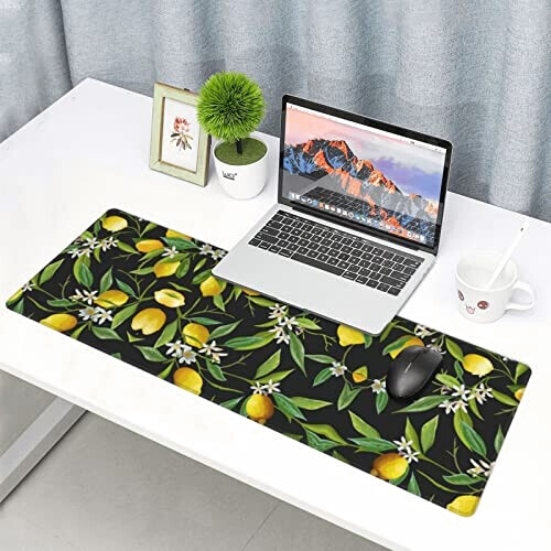 Tapis de souris Citron noir 80 x 30 80x30 cm variant 7 