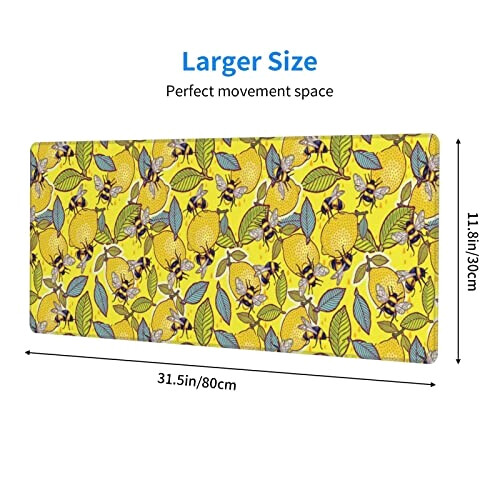 Tapis de souris Citron jaune et abeille variant 0 