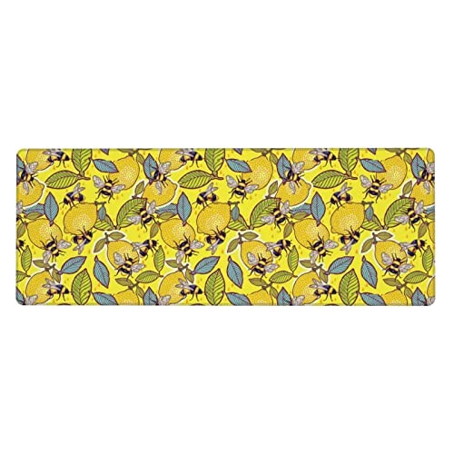 Tapis de souris Citron jaune et abeille variant 7 