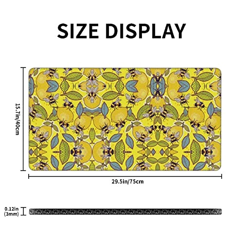 Tapis de souris Citron jaune et abeille 40.6x75.6 cm variant 1 