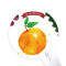 Tapis de souris Orange Fruit multicouleur 20x20 cm - miniature