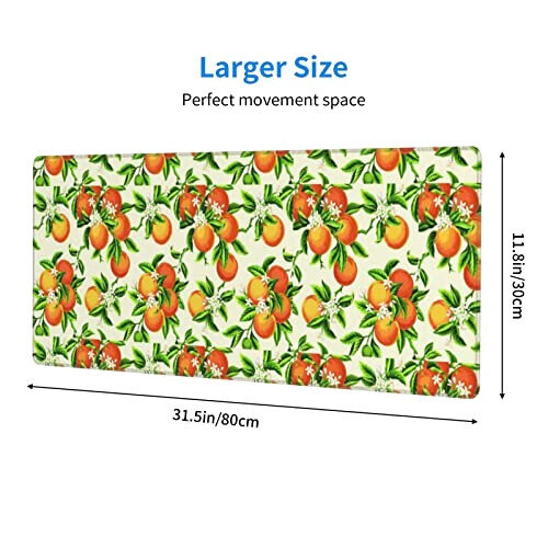 Tapis de souris Orange Fruit fleurs jaunes et orangers variant 0 