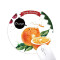 Tapis de souris Orange Fruit multicouleur 20x20 cm - miniature
