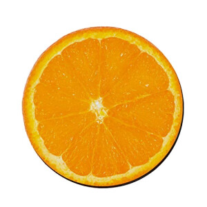 Tapis de souris Orange Fruit transparent 20x20 cm