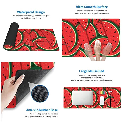 Tapis de souris Pastèque rouge variant 1 