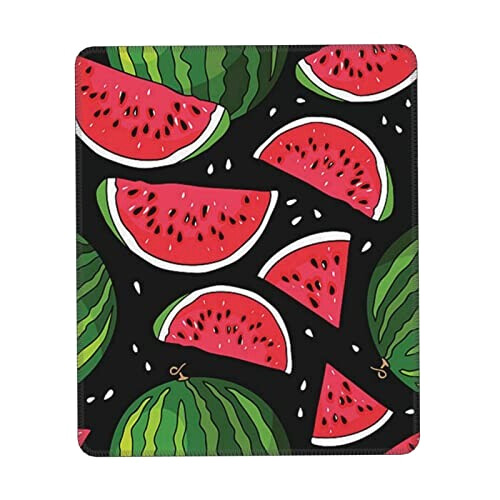 Tapis de souris Pastèque noir 18x22 cm variant 5 
