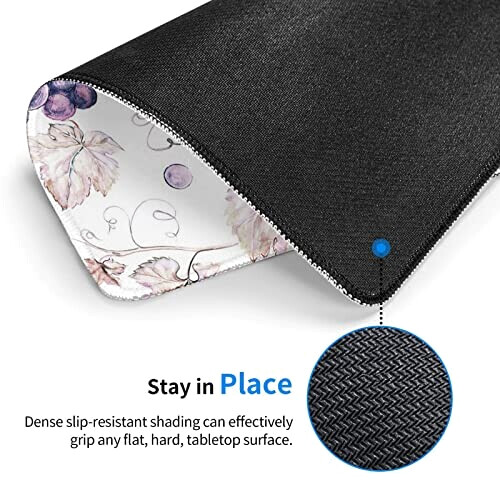 Tapis de souris Raisin noir 18x22 cm variant 1 