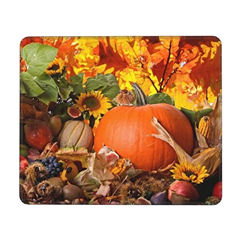 Tapis de souris Citrouille noir 18x22 cm