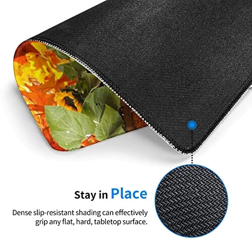 Tapis de souris Citrouille noir 18x22 cm variant 1 
