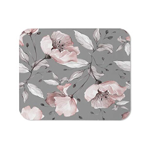 Tapis de souris Rose - Fleur -  grise 200x240 mm