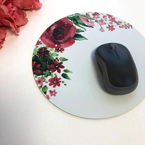 Tapis de souris Rose - Fleur - rouge variant 1 