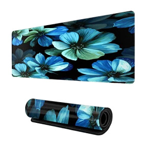 Tapis de souris Fleur bleue 30 x 80 30x80 cm