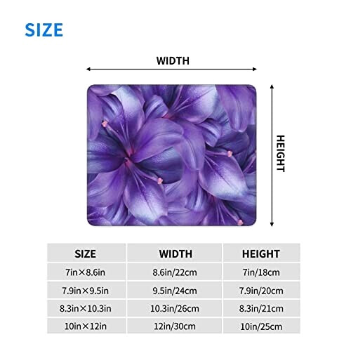 Tapis de souris Violette, lys - Fleur - s de s 25.4x30.5 cm variant 5 