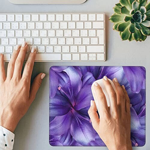 Tapis de souris Violette, lys - Fleur - s de s 25.4x30.5 cm variant 6 