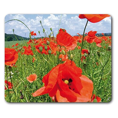 Tapis de souris Coquelicot - Fleur - rouge 23x19 cm