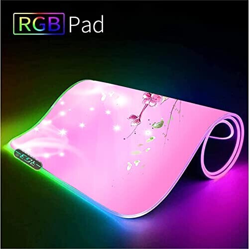 Tapis de souris Rose - Fleur - /xl XXL LED 40x90 cm variant 1 
