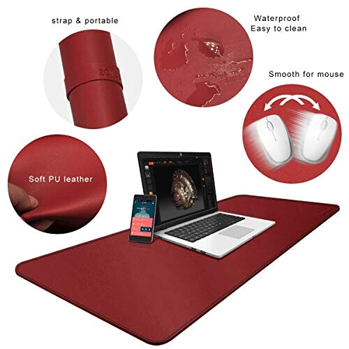 Tapis de souris rouge 120x60 cm variant 1 